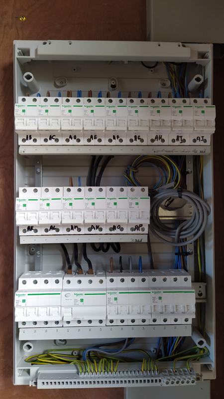 Distribution board, neatly wired